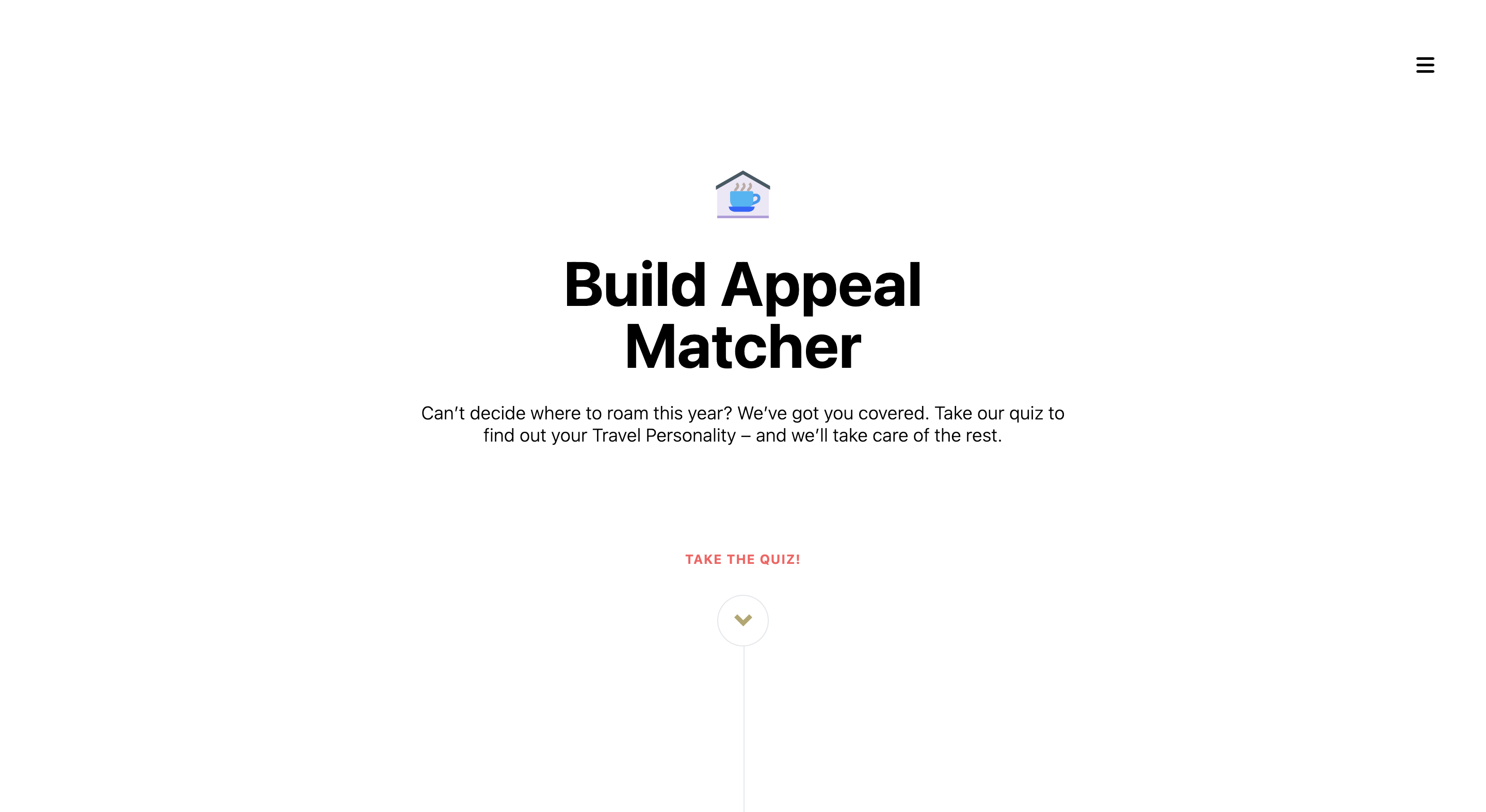 Build Appeal landing page with the call-to-action into the multi-step form.